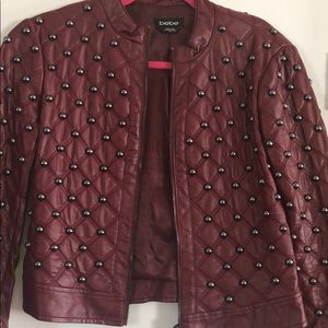 BeBe Faux Leather Jacket with Studs